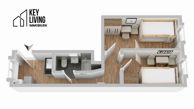 Effizient geschnittene Altbauwohnung mit 2 getrennten Schlafzimmern /  / 1170 Wien / Bild 9